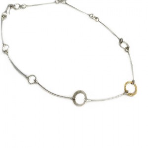 SG93 Sterling Silver & 9Ct Gold Necklace